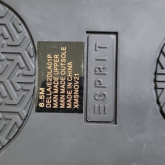 NWT Esprit Della Faux leather slide size 8,5M black. - Picture 8 of 13